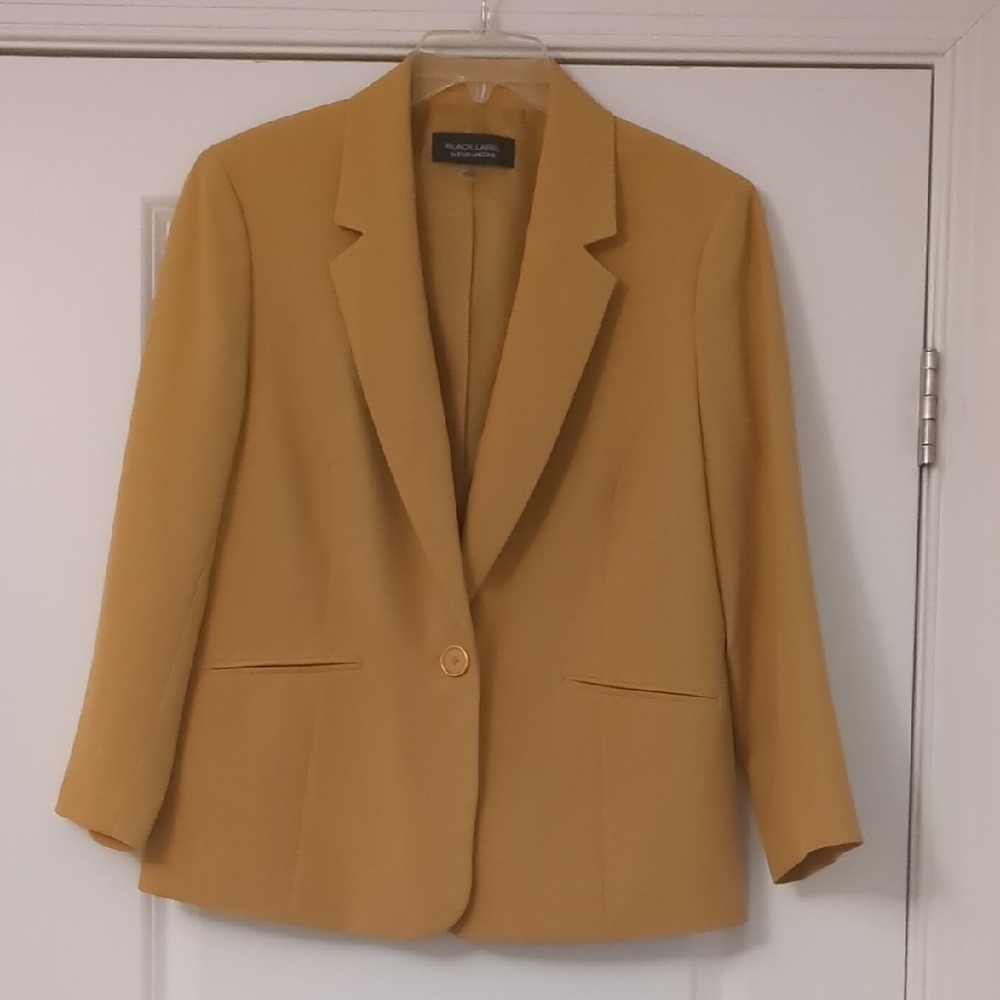 Black Label by Evan-Picone - Gold Colored Blazer